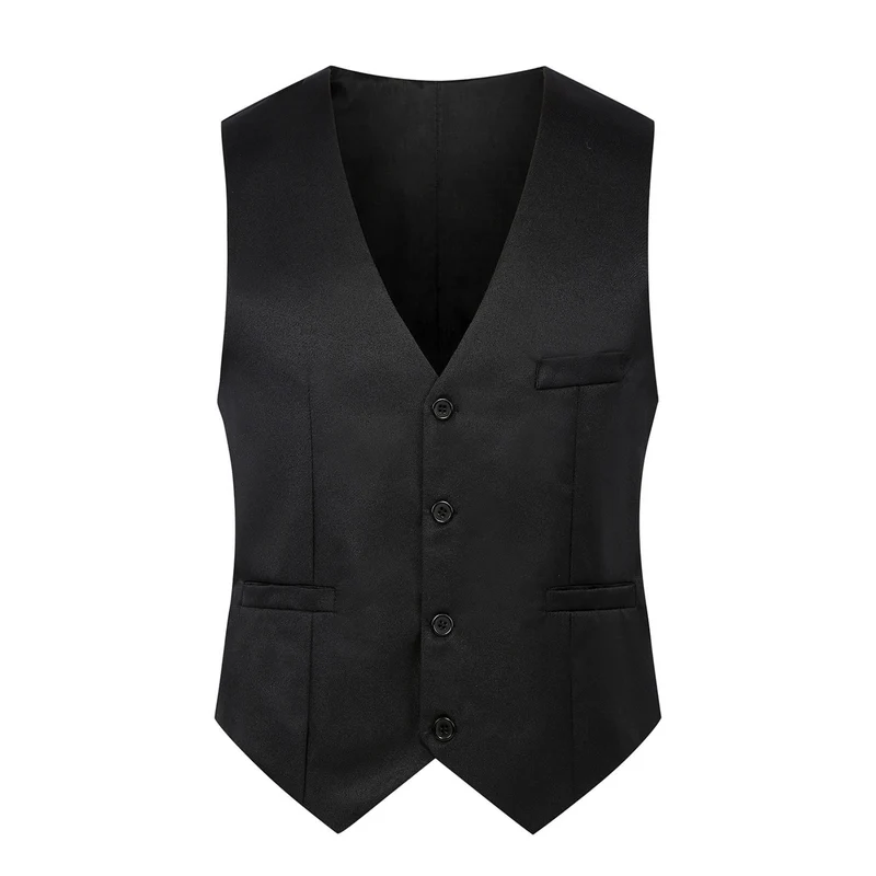 Herren Elegante Business-Weste mit V-Ausschnitt und taillierter Silhouette Drune