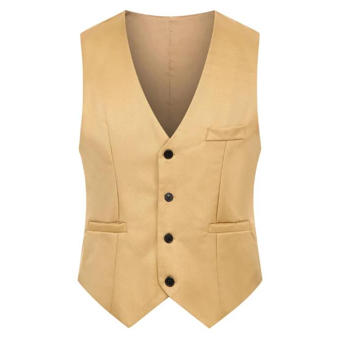 Herren Elegante Business-Weste mit V-Ausschnitt und taillierter Silhouette Drune