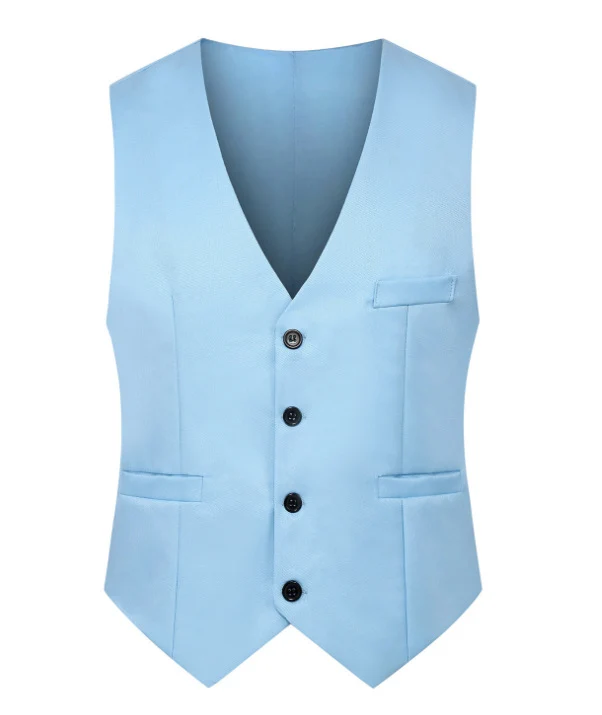 Herren Elegante Business-Weste mit V-Ausschnitt und taillierter Silhouette Drune