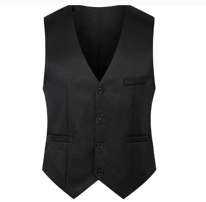 Herren Elegante Business-Weste mit V-Ausschnitt und taillierter Silhouette Drune