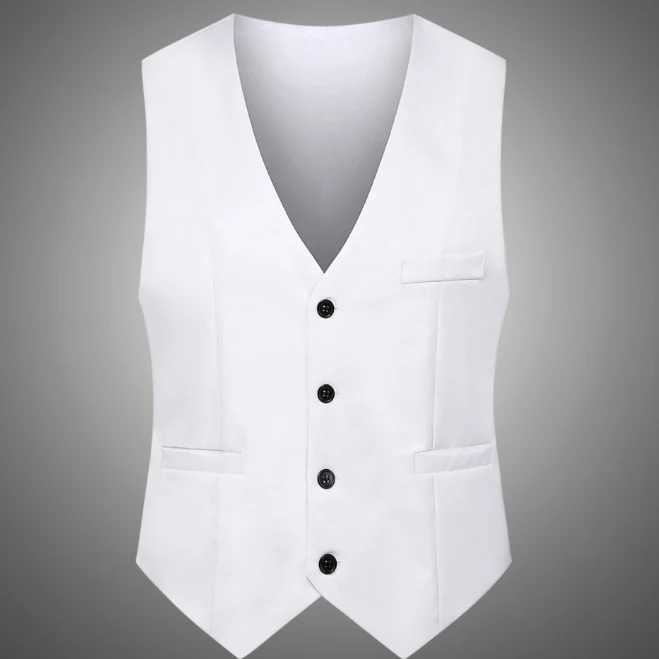 Herren Elegante Business-Weste mit V-Ausschnitt und taillierter Silhouette Drune