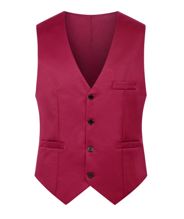 Herren Elegante Business-Weste mit V-Ausschnitt und taillierter Silhouette Drune