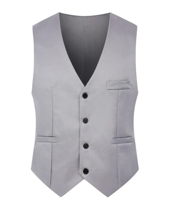Herren Elegante Business-Weste mit V-Ausschnitt und taillierter Silhouette Drune