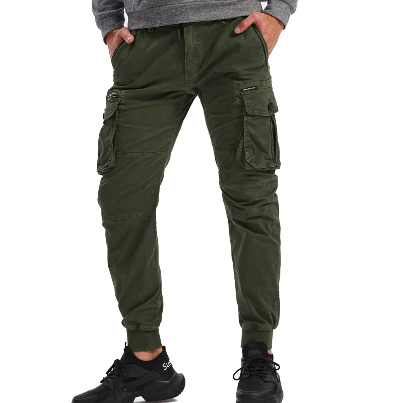 Herren Cargo-Jogginghose mit Multifunktionstaschen, elastischen Bündchen und tapered Fit Drune