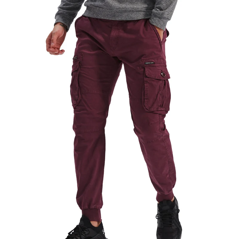 Herren Cargo-Jogginghose mit Multifunktionstaschen, elastischen Bündchen und tapered Fit Drune