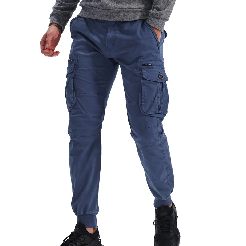 Herren Cargo-Jogginghose mit Multifunktionstaschen, elastischen Bündchen und tapered Fit Drune