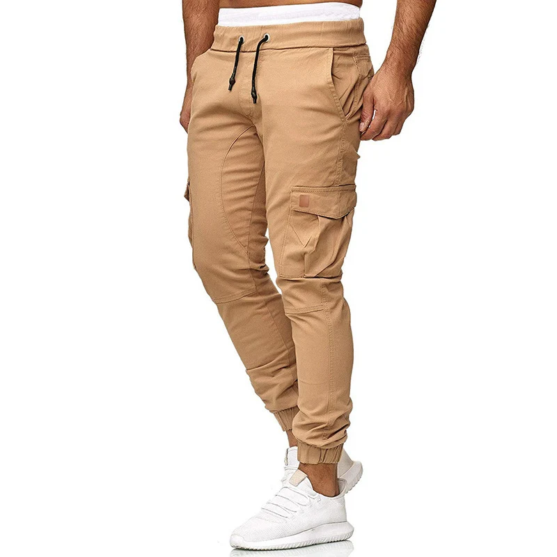 Herren Cargo-Joggerhose mit elastischem Bund, Kordelzug und tapered Bein Drune