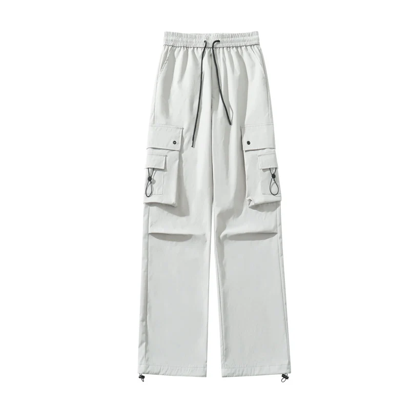 Herren Cargo-Freizeithose mit weitem Bein, Multitaschen und Tunnelzug Drune