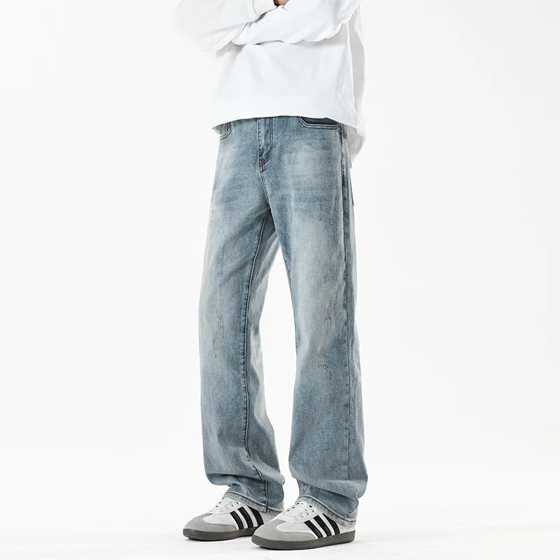 Herren Baggy-Jeans im Wide‑Leg Relaxed-Fit mit Vintage-Waschung Drune