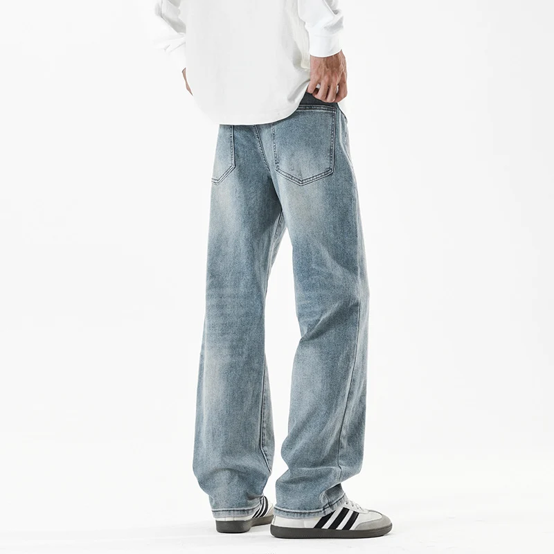 Herren Baggy-Jeans im Wide‑Leg Relaxed-Fit mit Vintage-Waschung Drune
