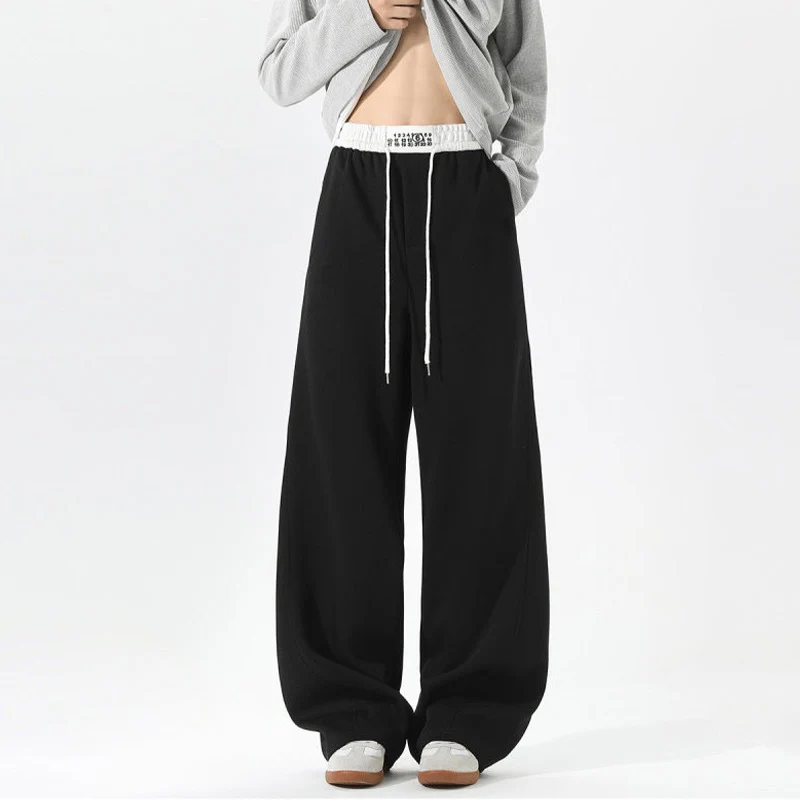 Damen Weite Loungehose mit elastischem Bund, Tunnelzug und fließender Oversize-Silhouette Drune