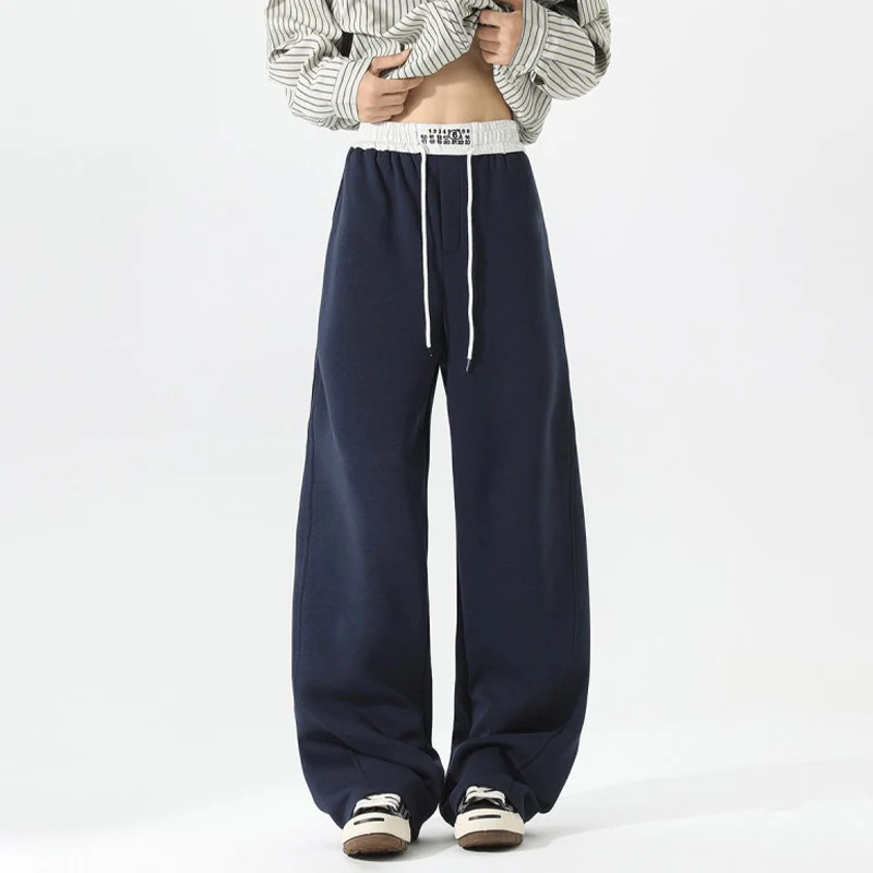 Damen Weite Loungehose mit elastischem Bund, Tunnelzug und fließender Oversize-Silhouette Drune