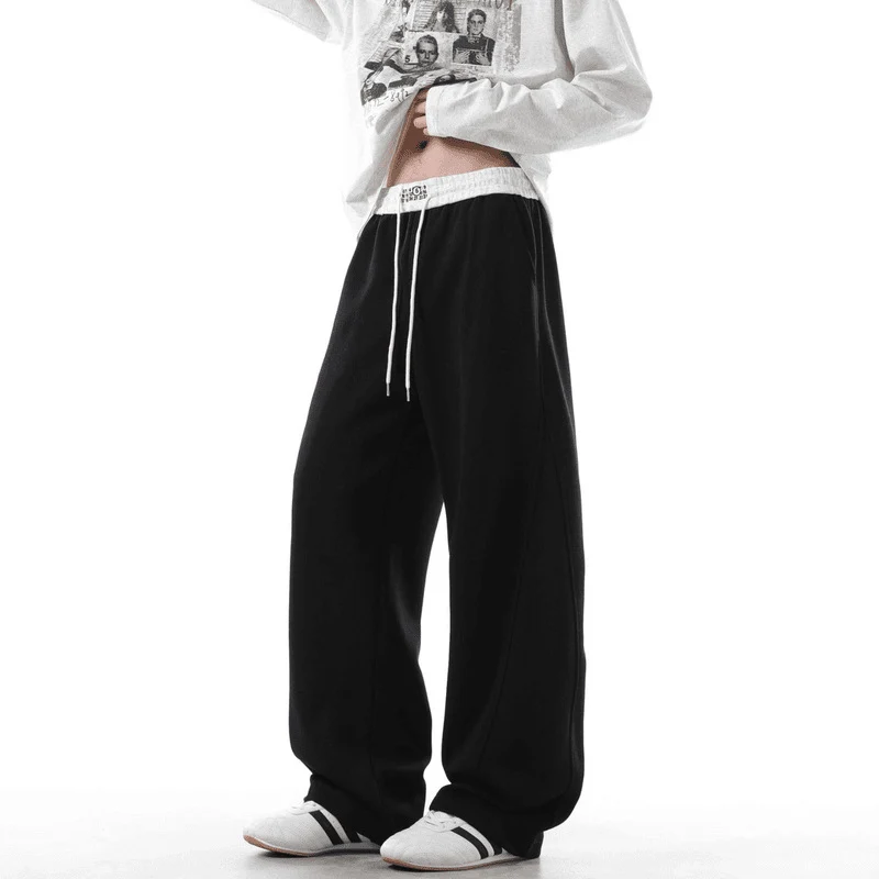 Damen Weite Loungehose mit elastischem Bund, Tunnelzug und fließender Oversize-Silhouette Drune