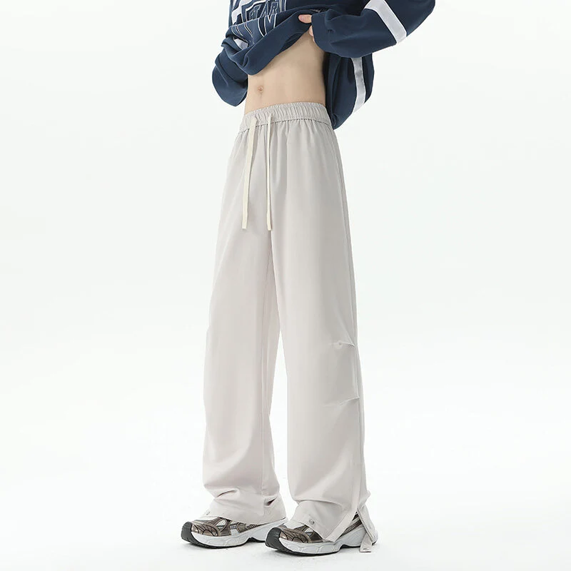 Damen Weite Cargo-Loungehose mit elastischem Bund, Tunnelzug und verstellbarem Saum Drune