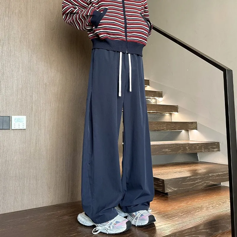 Damen Weit geschnittene Loungehose mit hohem Elastikbund und Kordelzug Drune
