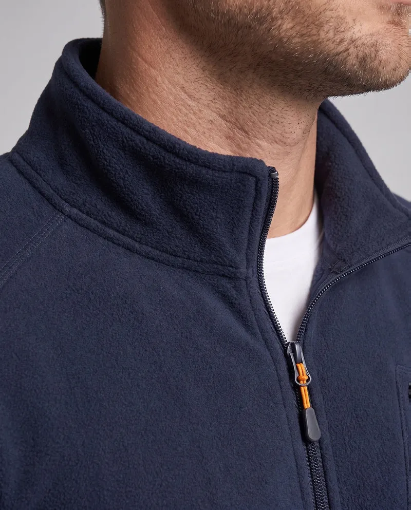Herren-Fleecejacke mit wärmendem Innenfutter, Stehkragen und Reißverschlusstaschen Drune