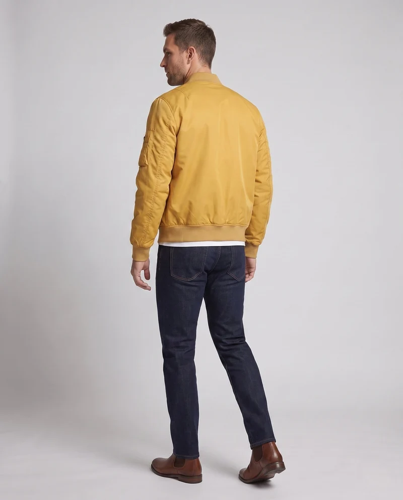 Herren Pilot Style Flug-Bomberjacke mit Armfach und Rippbündchen Drune