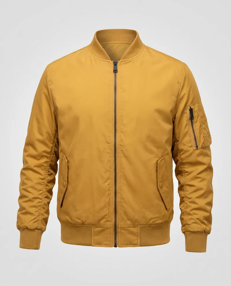 Herren Pilot Style Flug-Bomberjacke mit Armfach und Rippbündchen Drune
