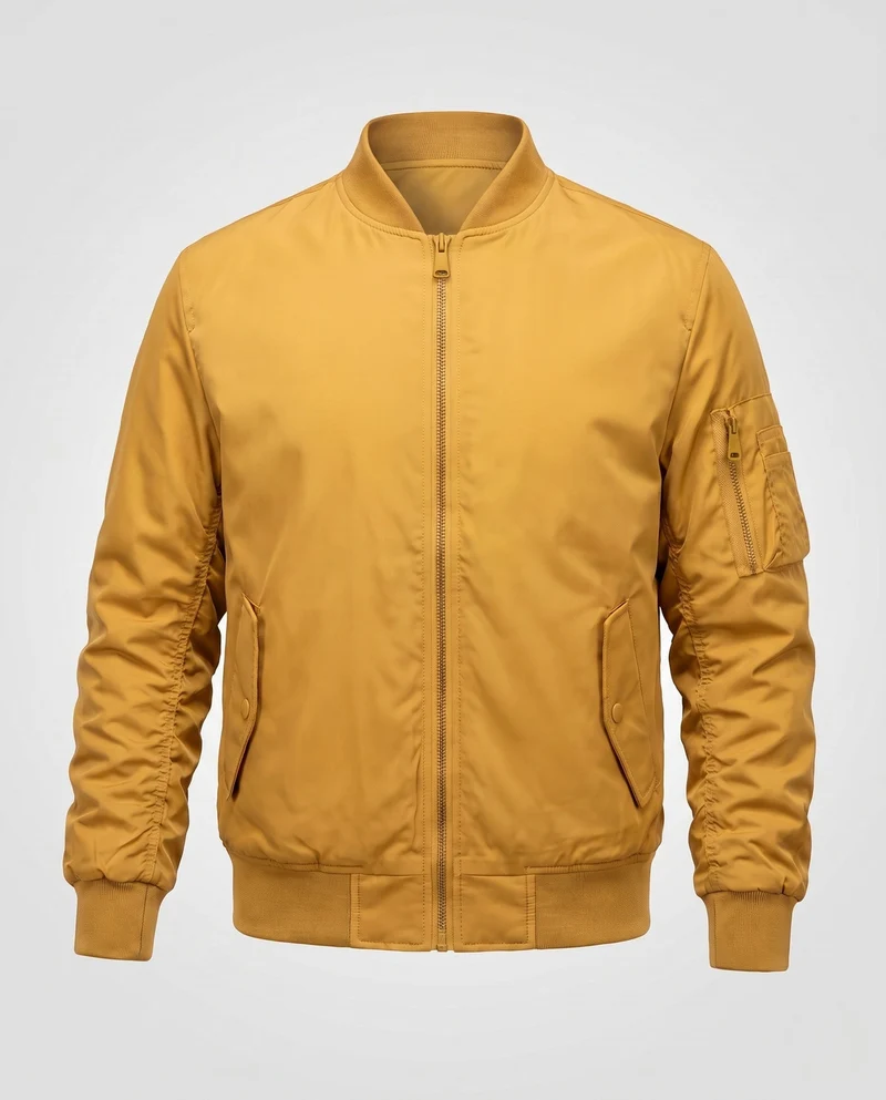 Herren Pilot Style Flug-Bomberjacke mit Armfach und Rippbündchen Drune