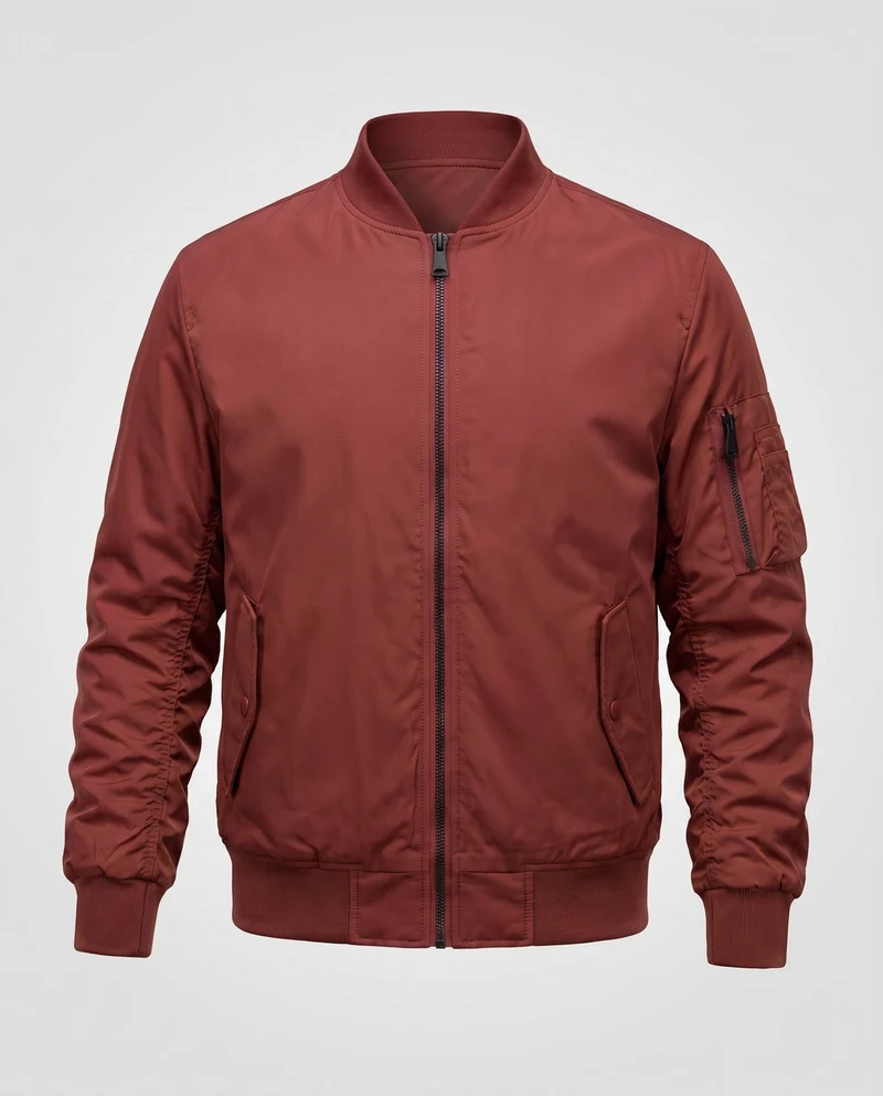 Herren Pilot Style Flug-Bomberjacke mit Armfach und Rippbündchen Drune