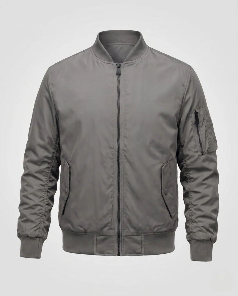 Herren Pilot Style Flug-Bomberjacke mit Armfach und Rippbündchen Drune