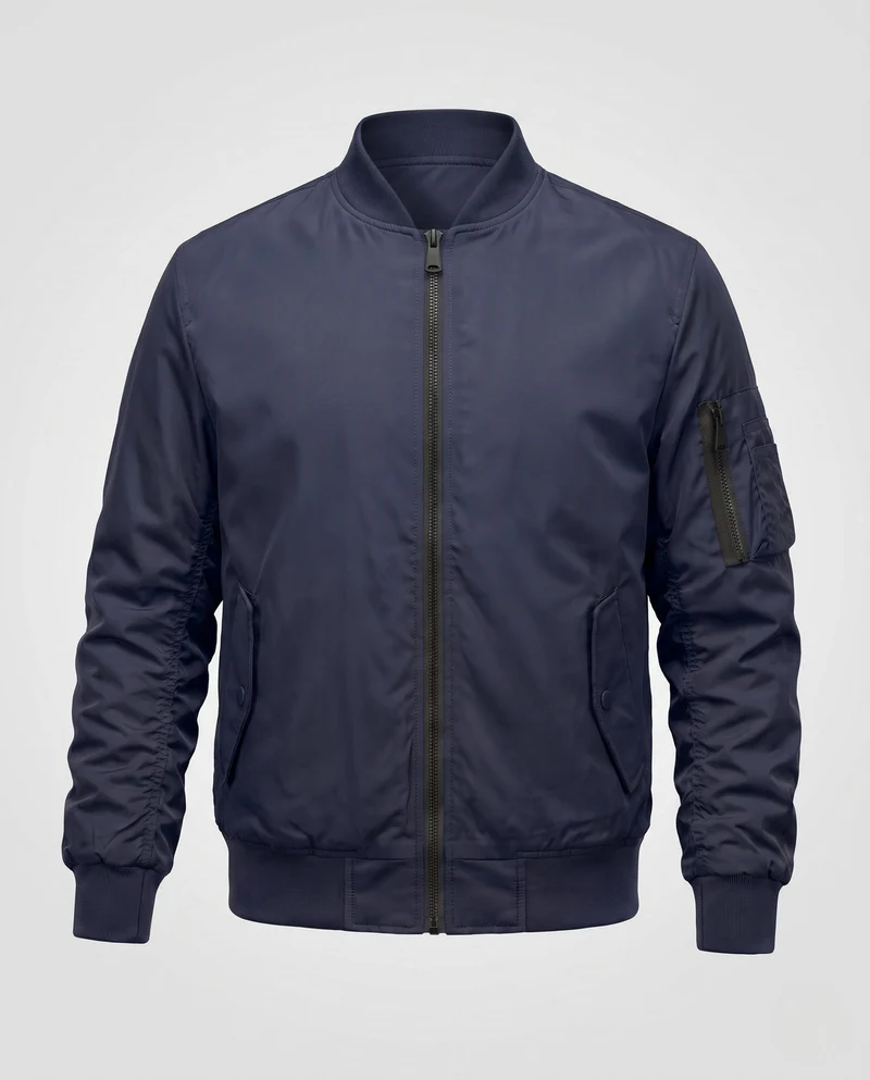 Herren Pilot Style Flug-Bomberjacke mit Armfach und Rippbündchen Drune