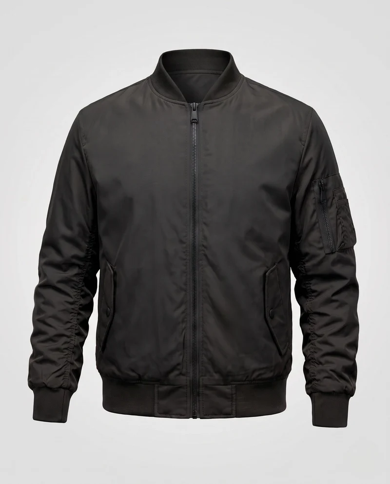 Herren Pilot Style Flug-Bomberjacke mit Armfach und Rippbündchen Drune