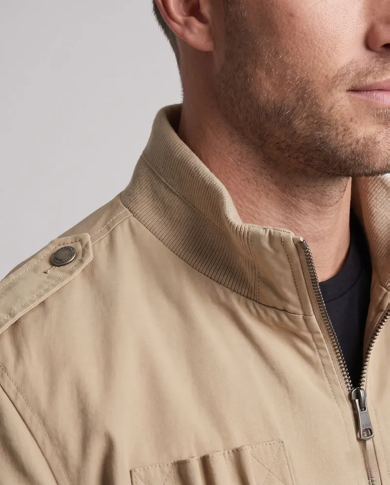 Herren Pilotenjacke im Flight-Stil mit vollem Teddyfutter und Abzeichenapplikationen Drune