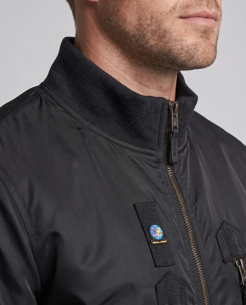 Herren-Pilotjacke im Utility-Look mit Taschenärmel und Patches Drune