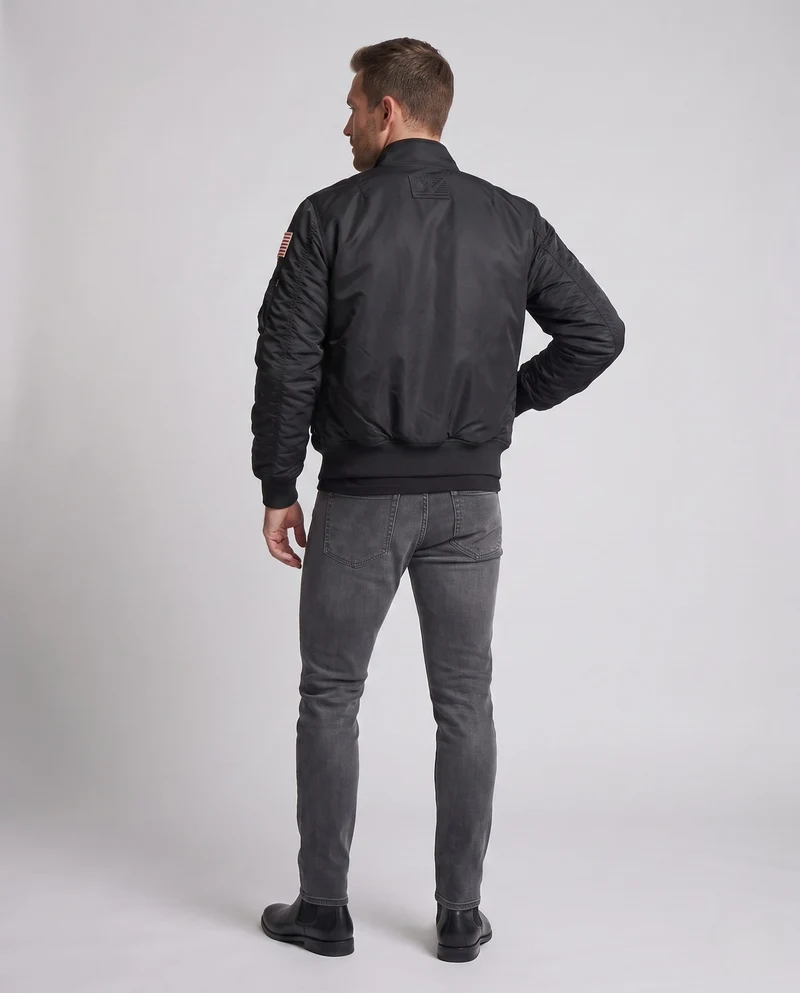 Herren-Pilotjacke im Utility-Look mit Taschenärmel und Patches Drune