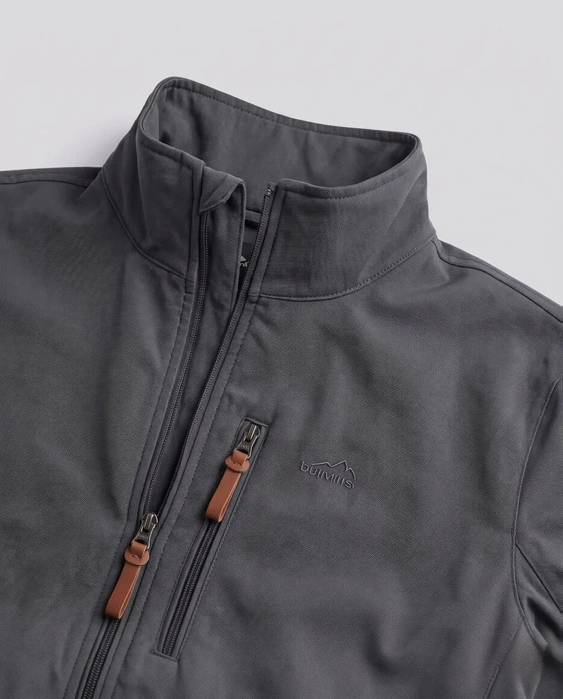 Herren Freizeit Softshell Jacke mit verstellbarer Kapuze, Brustreißverschluss und Klettverschluss-Manschetten Drune