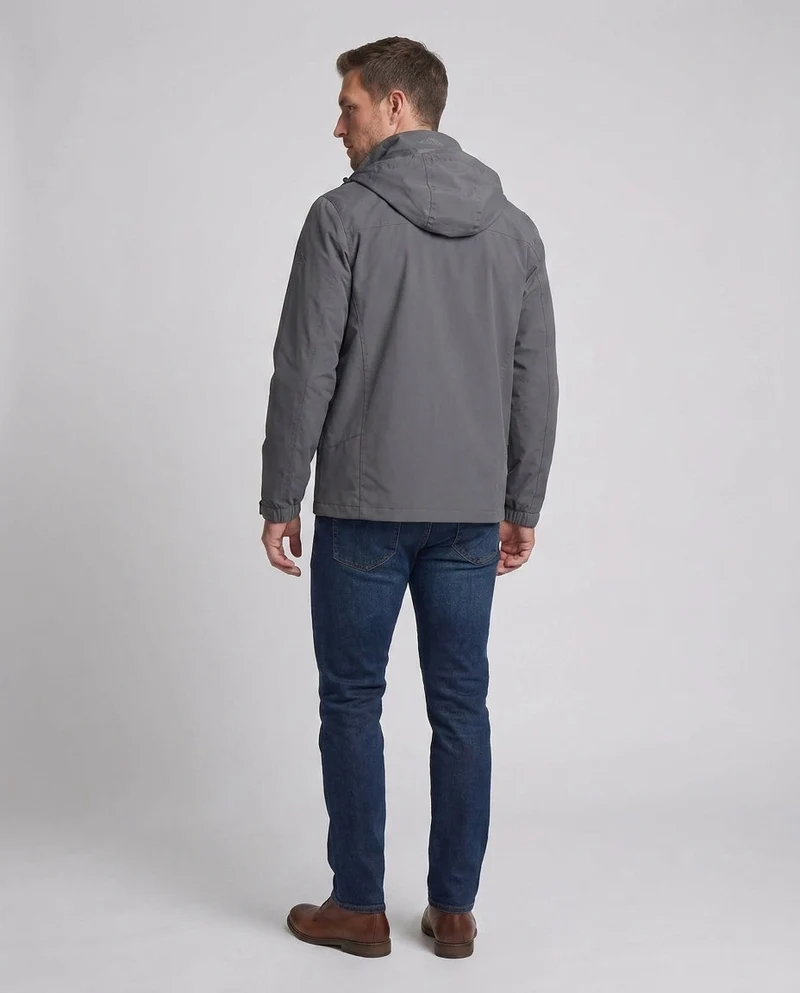 Herren Freizeit Softshell Jacke mit verstellbarer Kapuze, Brustreißverschluss und Klettverschluss-Manschetten Drune