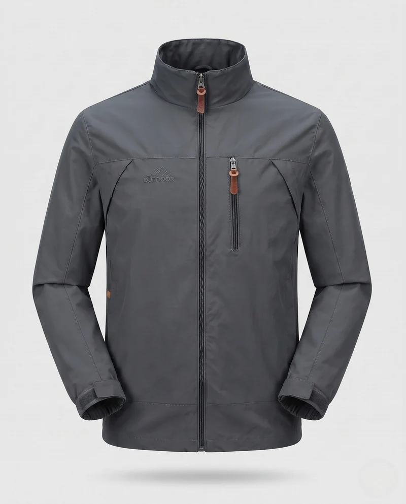 Herren Freizeit Softshell Jacke mit verstellbarer Kapuze, Brustreißverschluss und Klettverschluss-Manschetten Drune