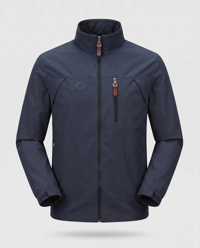 Herren Freizeit Softshell Jacke mit verstellbarer Kapuze, Brustreißverschluss und Klettverschluss-Manschetten Drune