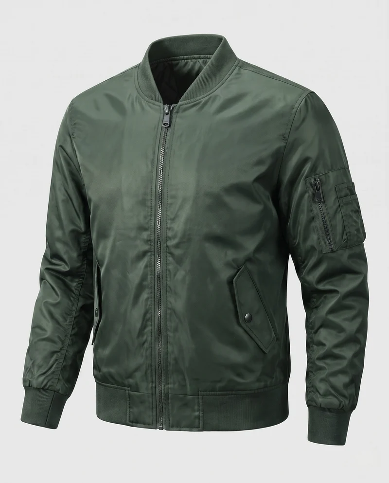 Herren gepolsterte Bomberjacke im Pilotenstil mit Armpocket und thermischer Polsterung Drune