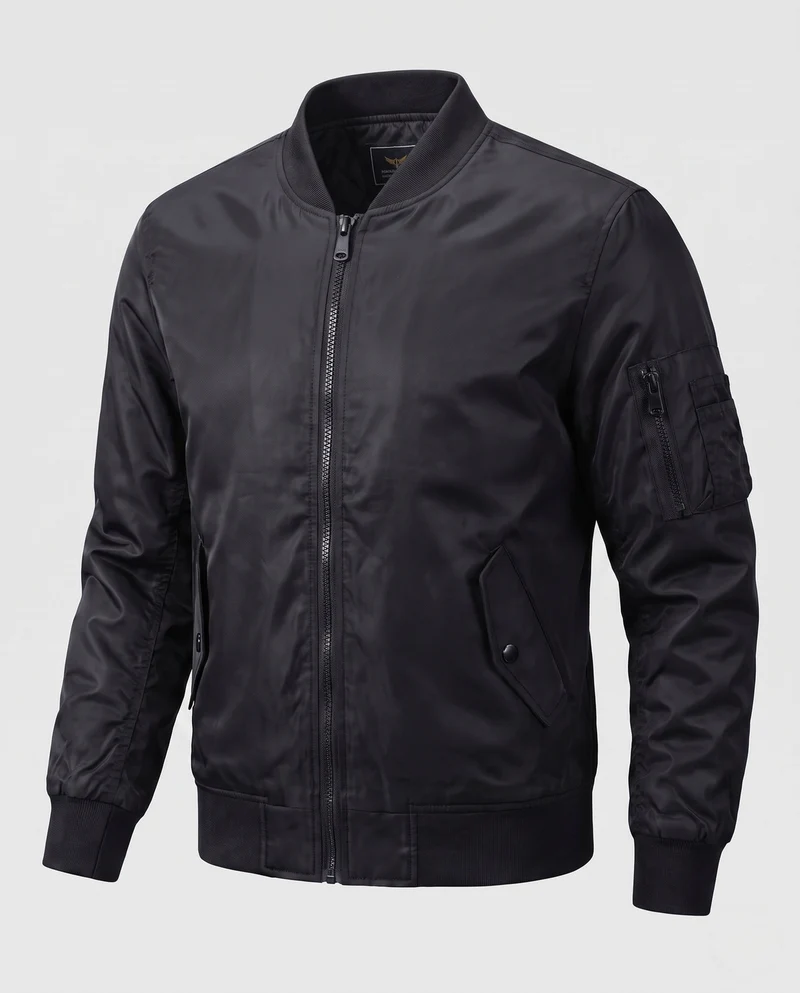 Herren gepolsterte Bomberjacke im Pilotenstil mit Armpocket und thermischer Polsterung Drune