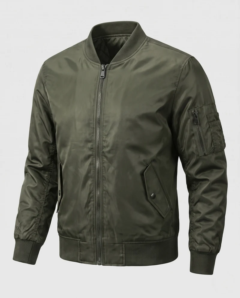 Herren gepolsterte Bomberjacke im Pilotenstil mit Armpocket und thermischer Polsterung Drune
