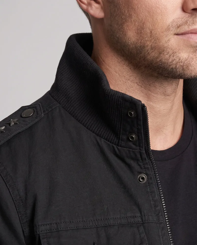 Herren isolierte Feld-Bomberjacke mit Teddy-Fleece-Futter und Patten-Taschen Drune