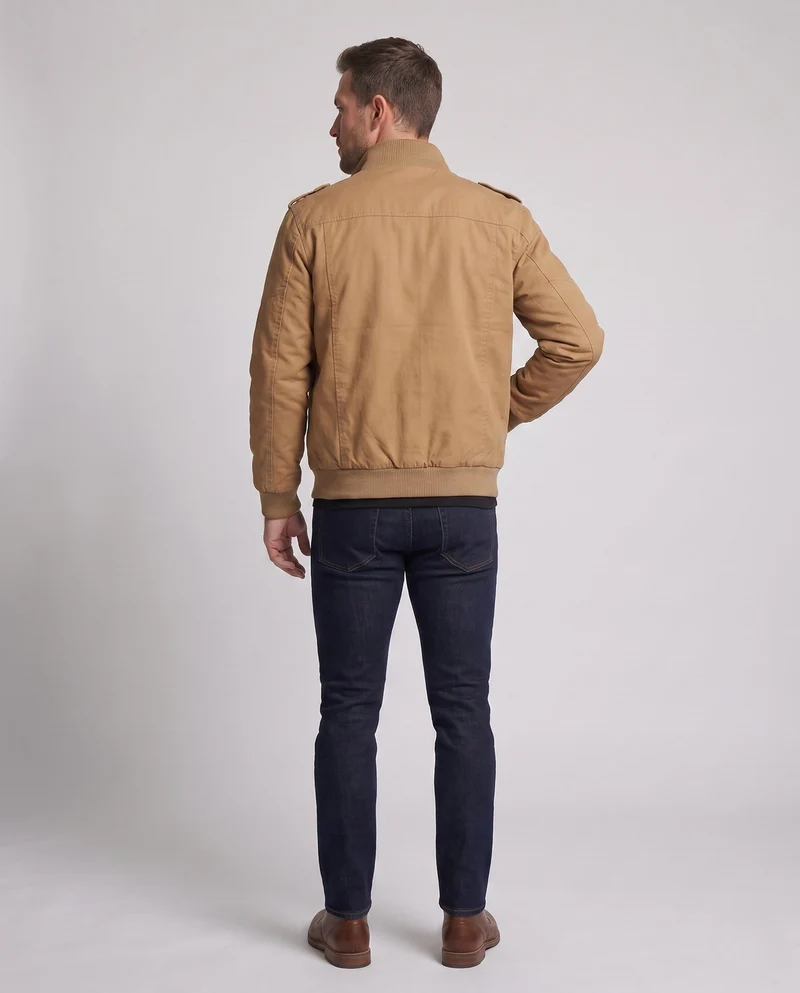 Herren gepolsterte Canvas Flugjacke Drune