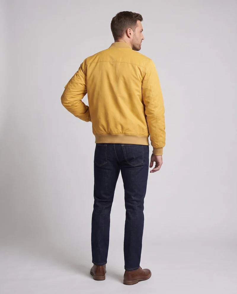 Herren gepolsterte Bomberjacke im Aviator-Stil mit Sleeve Utility Pocket und gepolstertem Thermofutter Drune