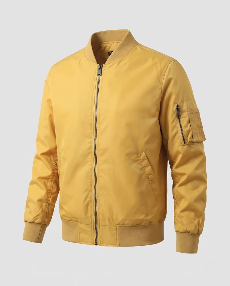 Herren gepolsterte Bomberjacke im Aviator-Stil mit Sleeve Utility Pocket und gepolstertem Thermofutter Drune