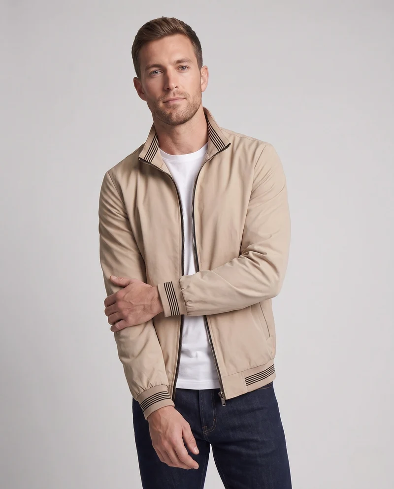Herren gepolsterte Bomberjacke mit warmem Teddy-Futter und elastischen Rippbündchen Drune