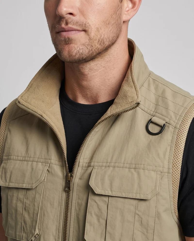 Herren isolierte Utility-Weste mit warmem Fleece-Futter und multifunktionalen Taschen Drune