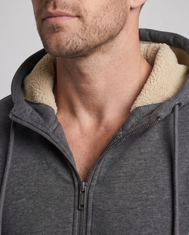 Herren Hoodie Sweat Set mit Teddyfutter, Reißverschlusstaschen und elastischem Bund Drune