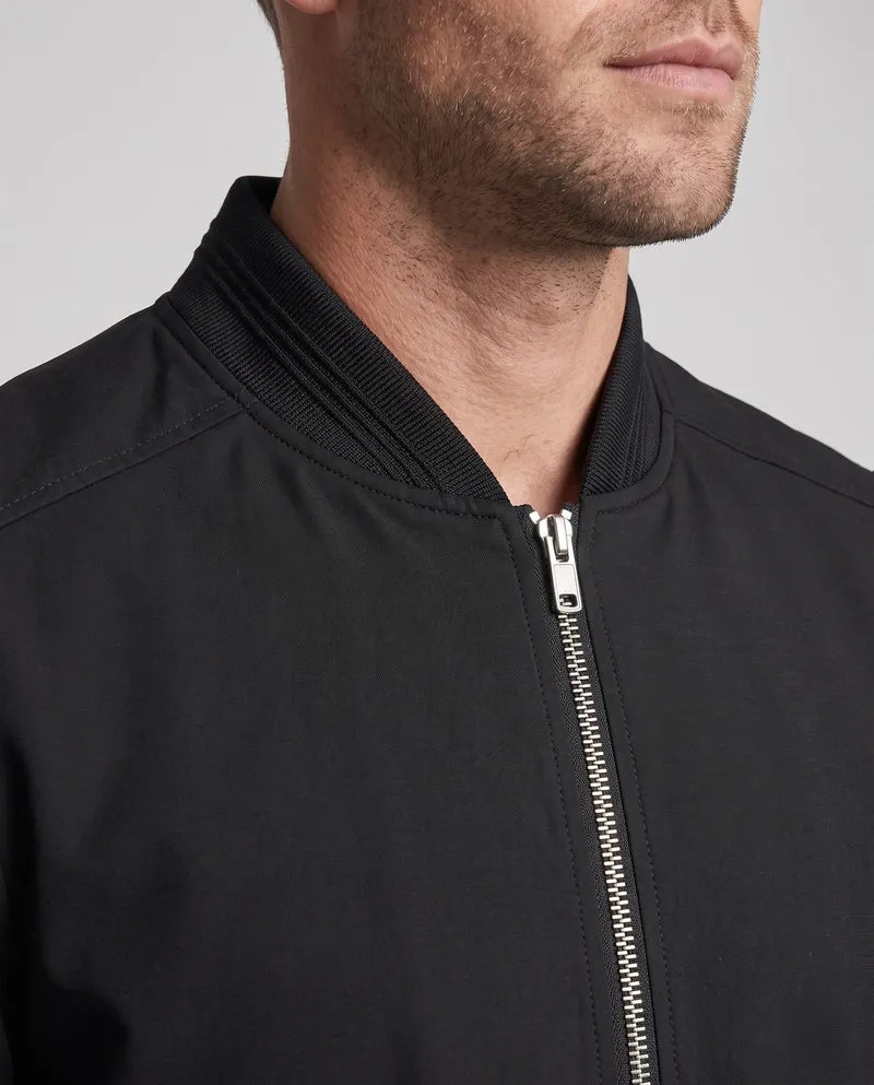 Herren kurze, cropped Bomberjacke im Pilotenstil mit Ärmeltasche und gerippten Bündchen Drune