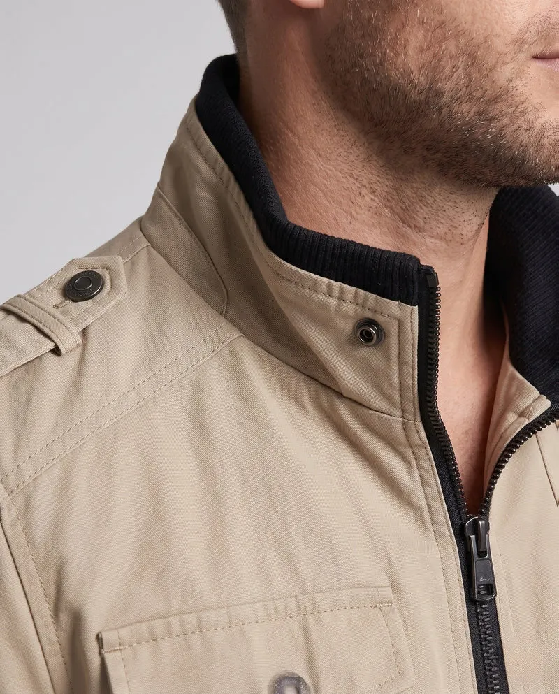 Herren Kurz Blouson Canvas Field Blouson im Utility-Stil mit hochgestelltem Stehkragen Drune