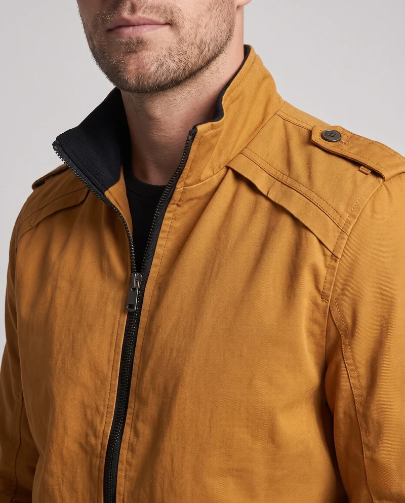 Herren Kurzjacke im Aviator-Look mit thermo Teddy-Futter und Schulterpaspel Drune
