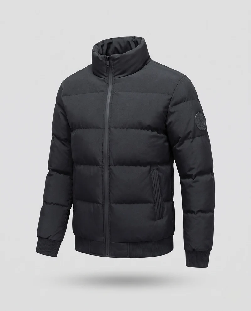 Männlicher kurzer Blouson im gesteppte Puffer-Look mit winddichter Außenschicht und gerippten Abschlüssen Drune