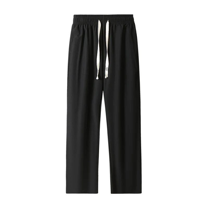 Herren Leichte Relax-Fit-Loungehose aus atmungsaktivem Jersey mit elastischem Tunnelbund, breitem Kordelzug & geripptem Beinabschluss Drune
