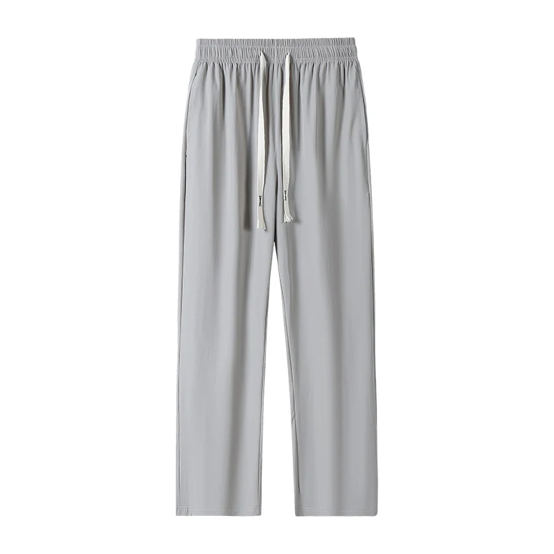 Herren Leichte Relax-Fit-Loungehose aus atmungsaktivem Jersey mit elastischem Tunnelbund, breitem Kordelzug & geripptem Beinabschluss Drune